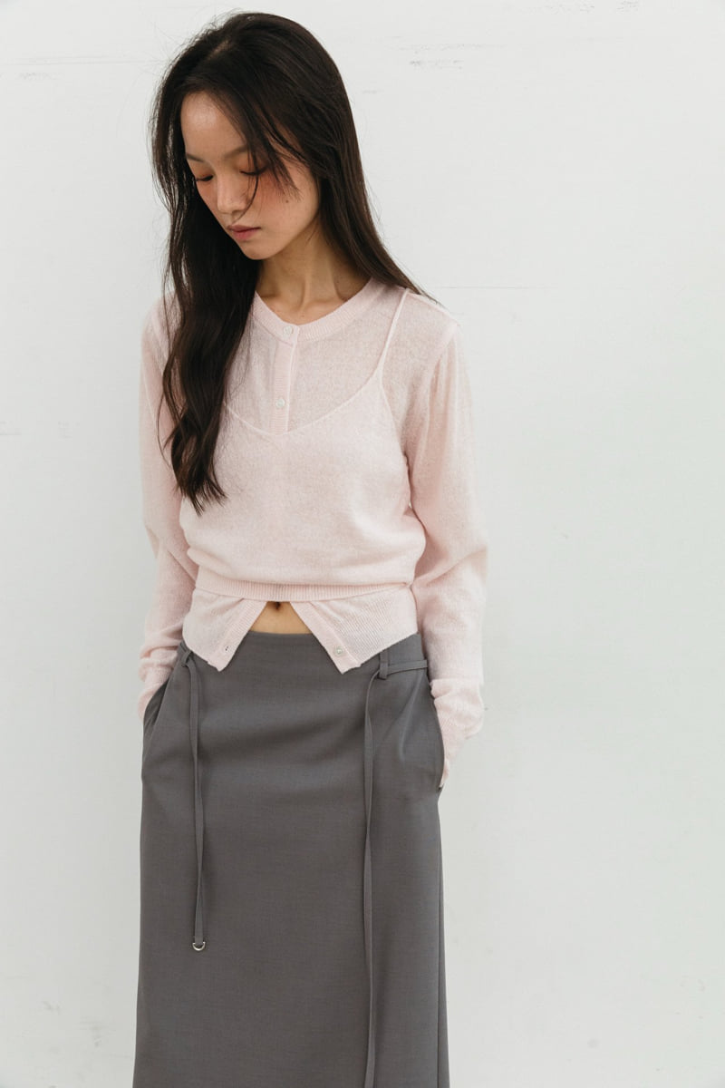 Unbound - Korean Women Fashion - #momslook - Melona Sleeveless Cardigan Set - 9