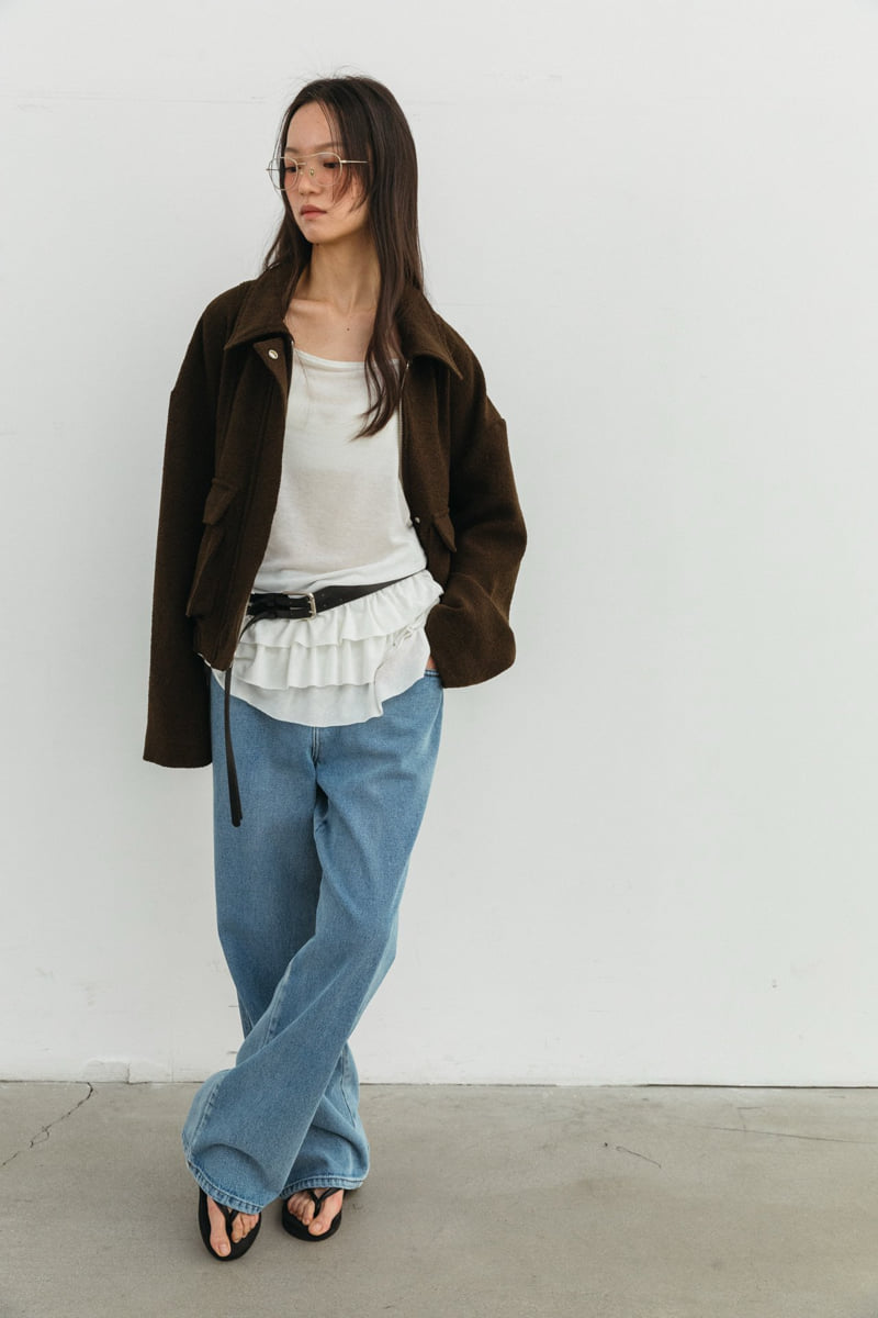 Unbound - Korean Women Fashion - #momslook - All Brush Denim Pants - 7