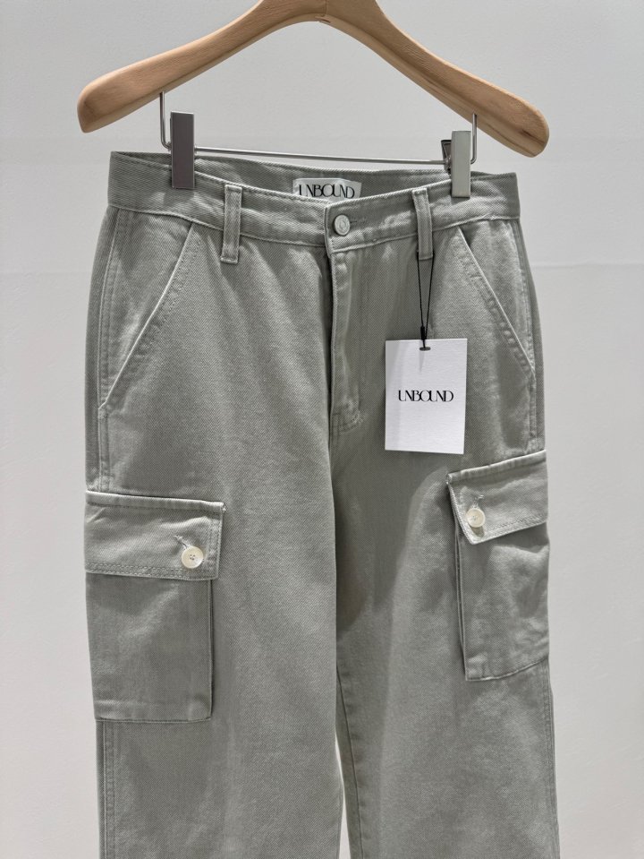 Unbound - Korean Women Fashion - #momslook - Dying Cargo Denim Pant - 2