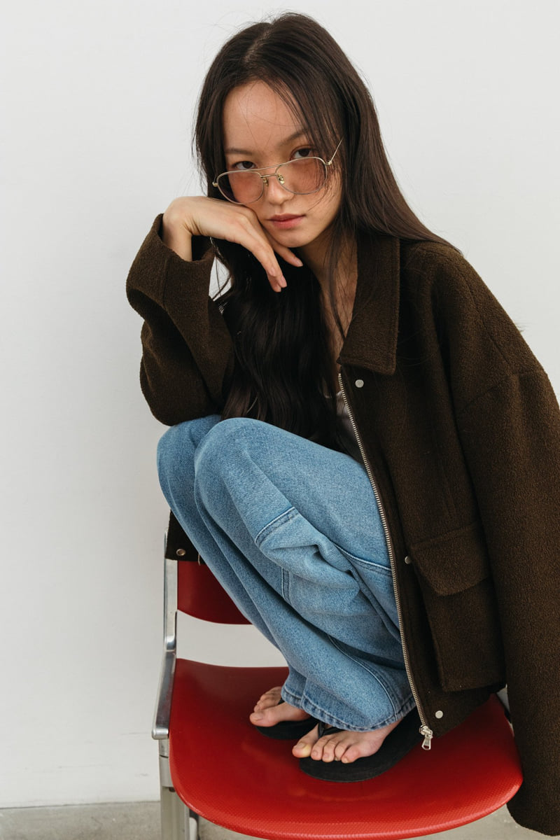 Unbound - Korean Women Fashion - #momslook - Blanc Blouson - 5