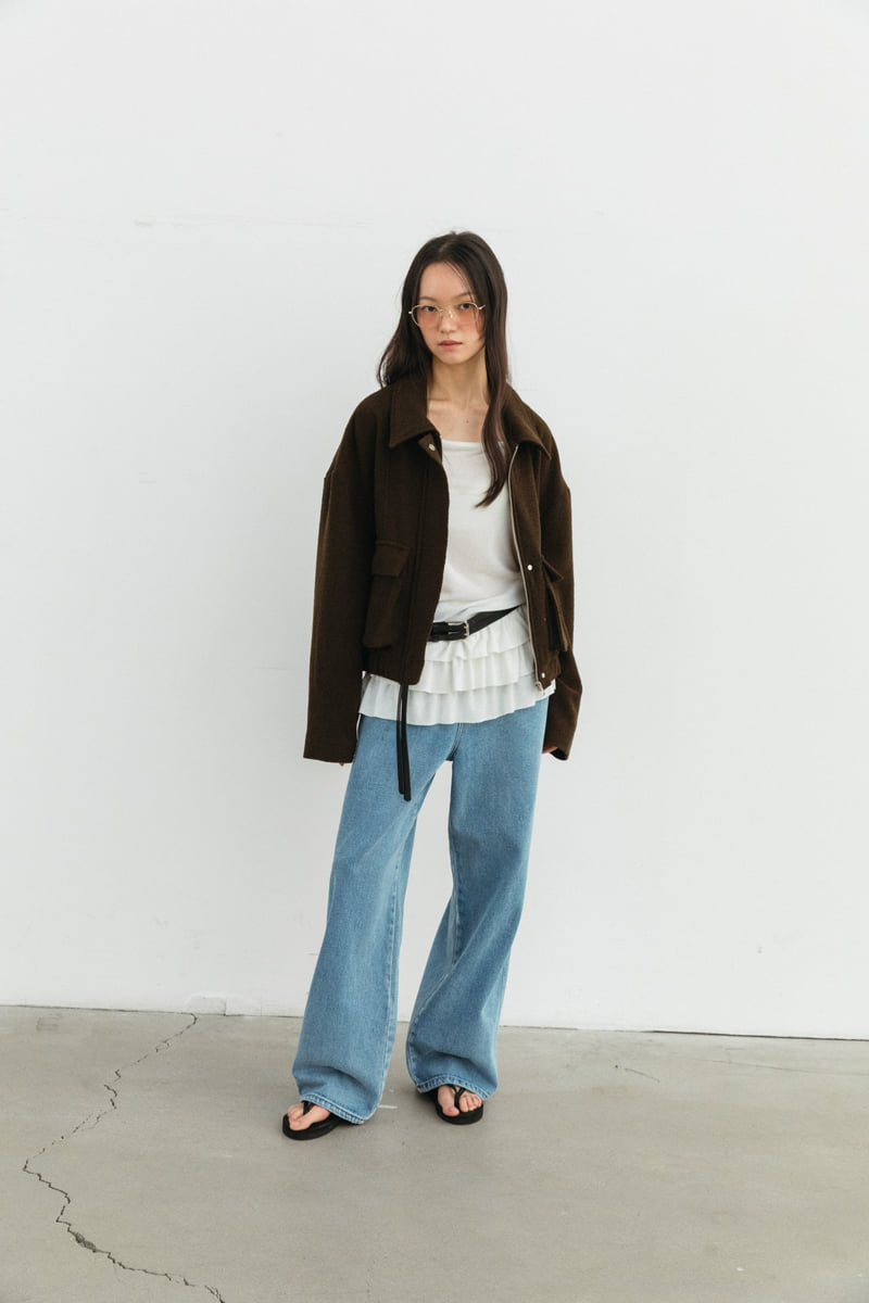 Unbound - Korean Women Fashion - #momslook - Blanc Blouson - 9