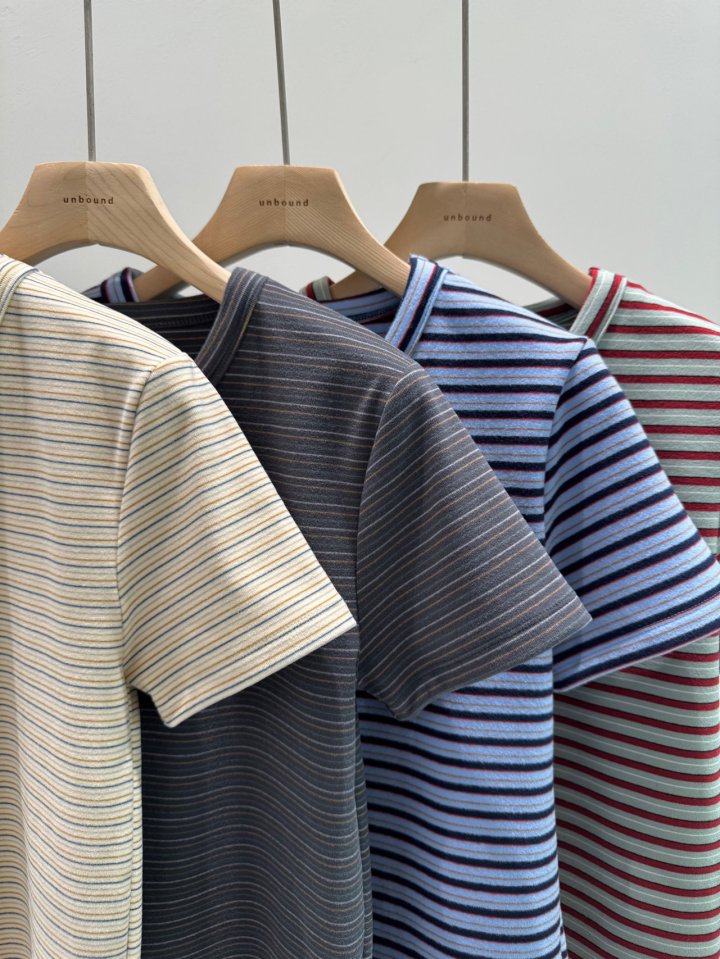 Unbound - Korean Women Fashion - #momslook - Fancy Stripe Tee - 2