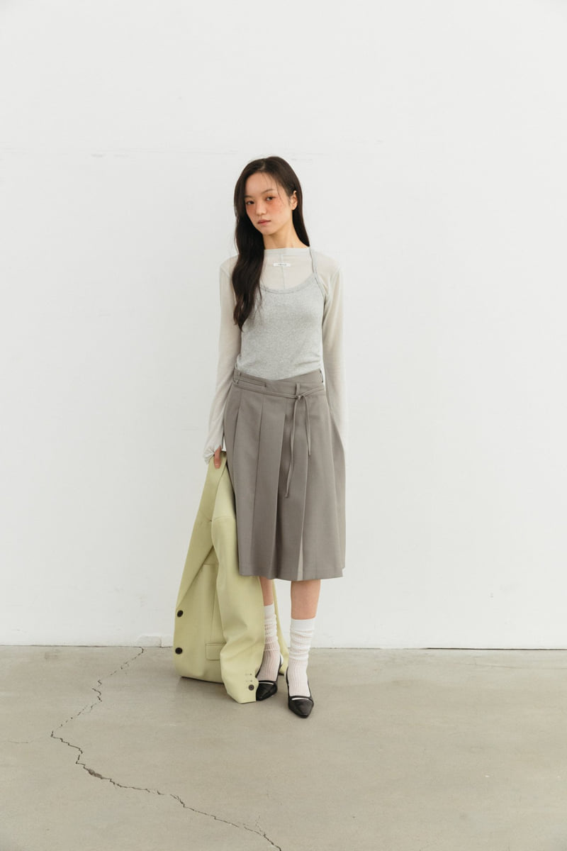 Unbound - Korean Women Fashion - #momslook - Pleats Wrap Skirt - 8