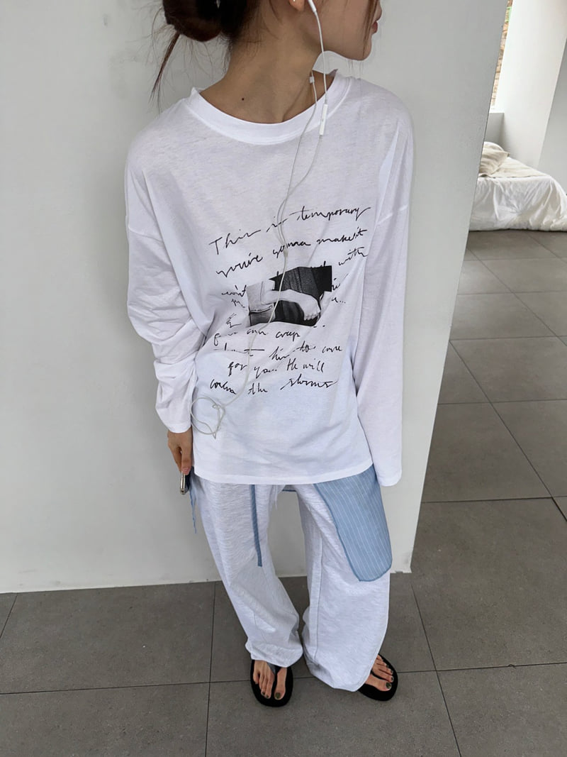 Unbound - Korean Women Fashion - #momslook - Letter Tee - 5