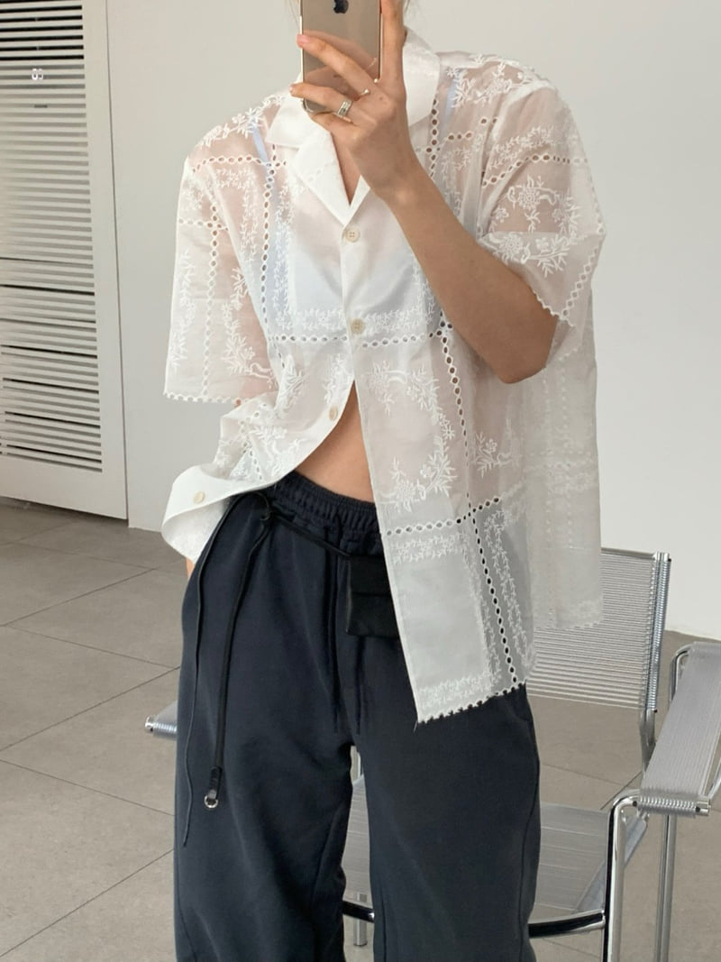 Unbound - Korean Women Fashion - #momslook - Leaf Shirt - 10