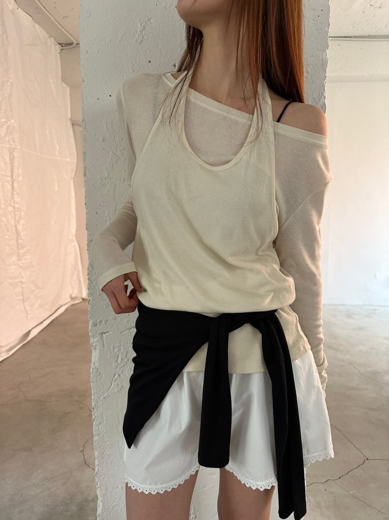 Unbound - Korean Women Fashion - #pursuepretty - Holter Neck Tee - 8