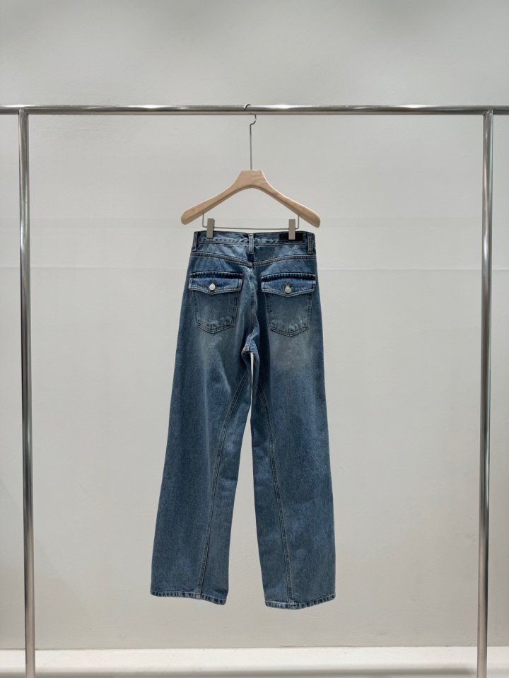 Unbound - Korean Women Fashion - #pursuepretty - Back Pocket Denim Pants - 4