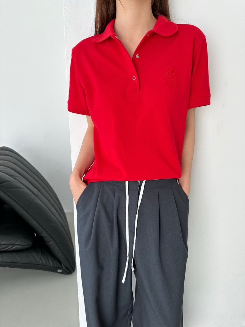 Unbound - Korean Women Fashion - #romanticstyle - Bird Collar Tee - 10