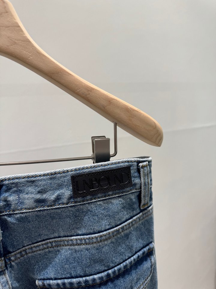 Unbound - Korean Women Fashion - #shopsmall - Back Pocket Denim Pants - 6