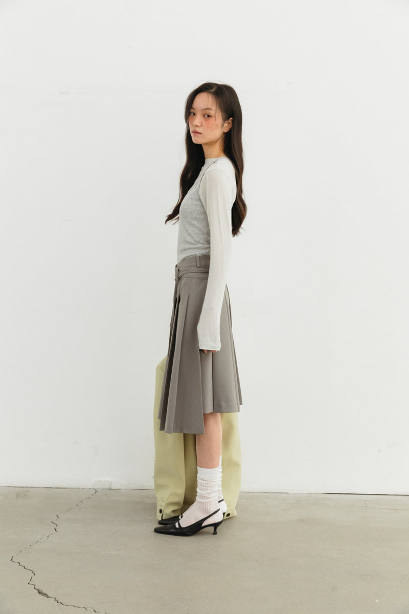 Unbound - Korean Women Fashion - #thatsdarling - Pleats Wrap Skirt - 6