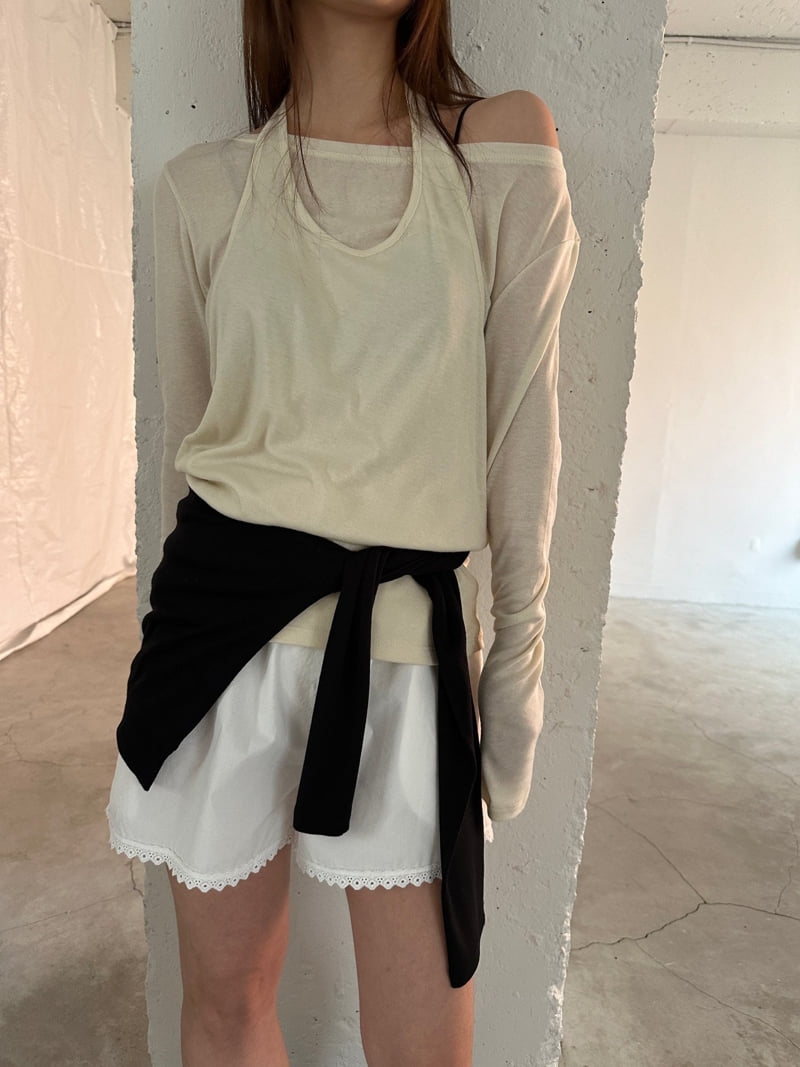 Unbound - Korean Women Fashion - #vintagekidsstyle - Holter Neck Tee - 7