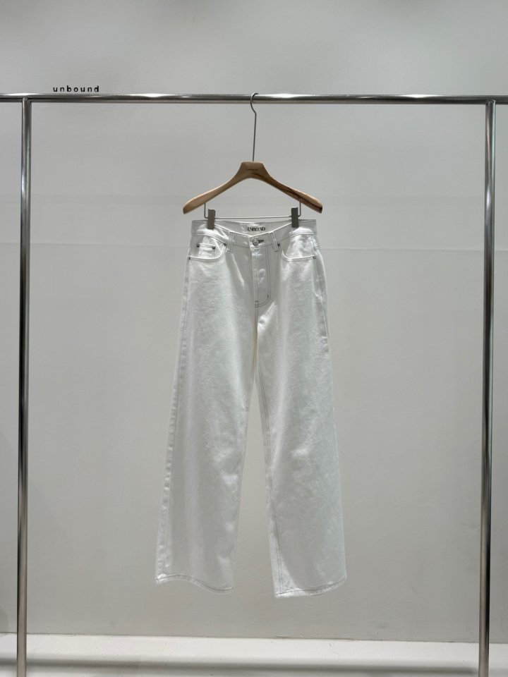 Unbound - Korean Women Fashion - #womensfashion - Button Ivory Denim Pants