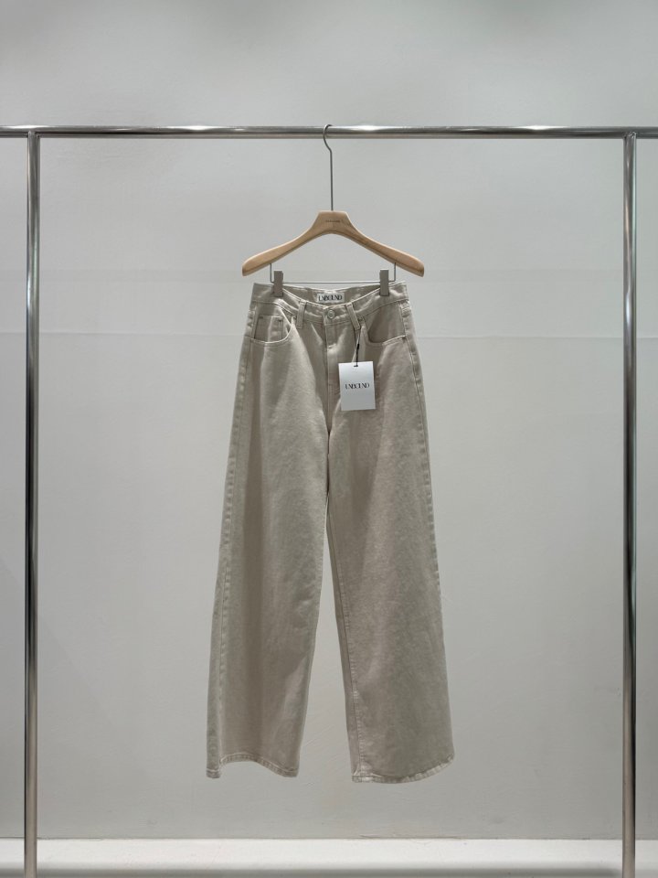 Unbound - Korean Women Fashion - #womensfashion - Beige Dying Denim Pants