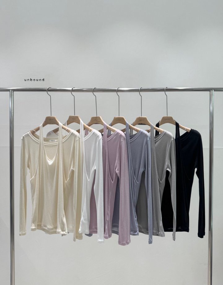 Unbound - Korean Women Fashion - #womensfashion - Holter Neck Tee