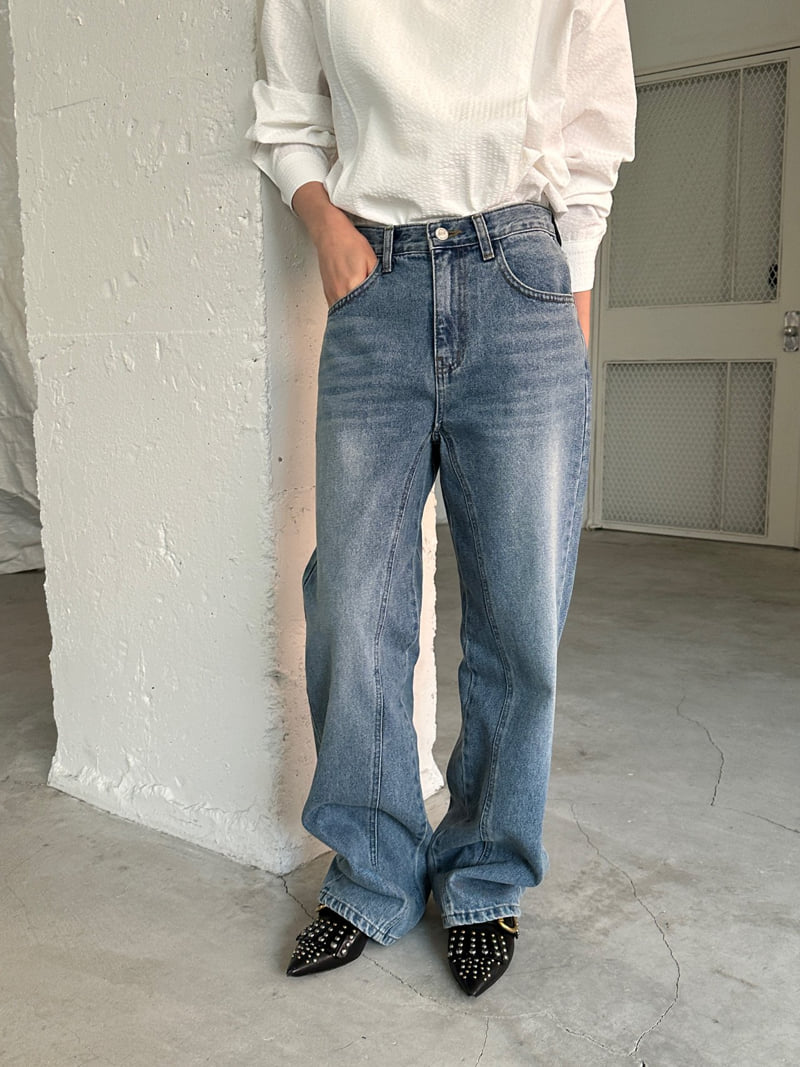 Unbound - Korean Women Fashion - #womensfashion - Back Pocket Denim Pants - 10