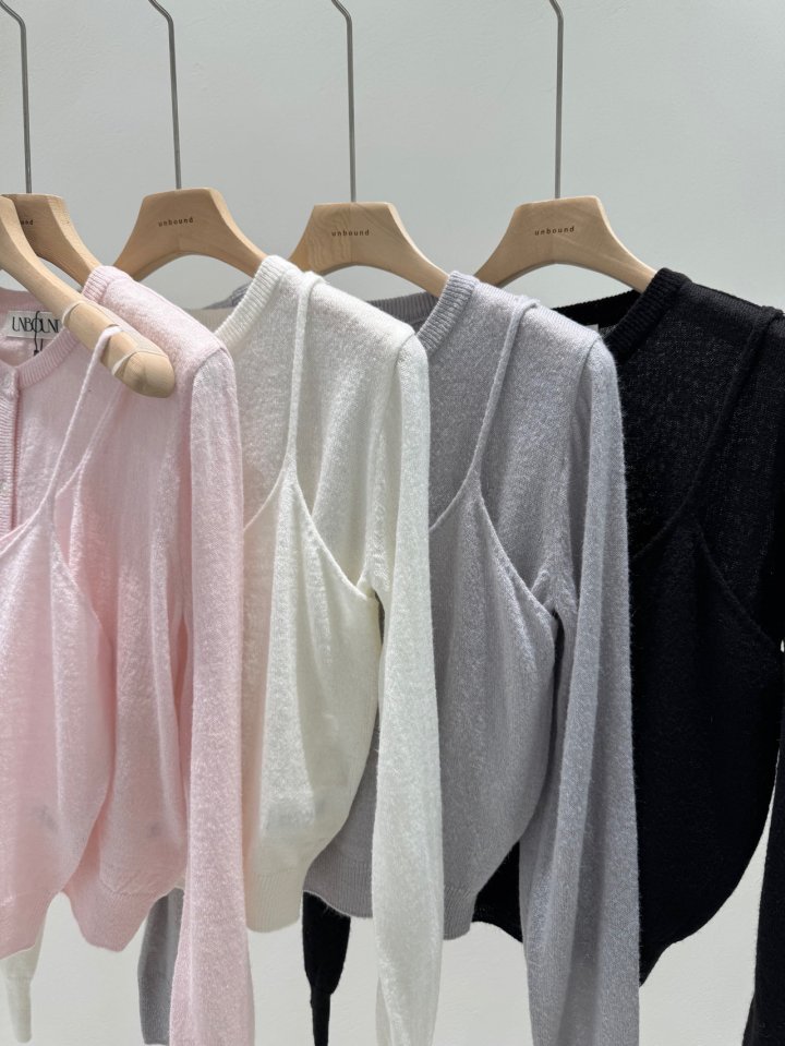 Unbound - Korean Women Fashion - #womensfashion - Melona Sleeveless Cardigan Set - 2