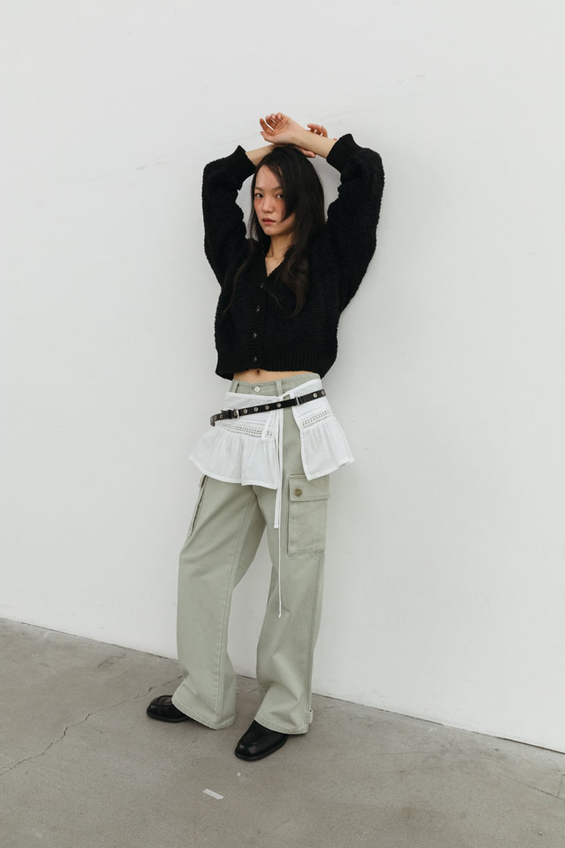 Unbound - Korean Women Fashion - #womensfashion - Dying Cargo Denim Pant - 7