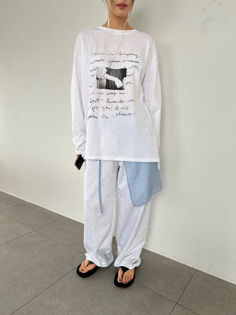 Unbound - Korean Women Fashion - #womensfashion - Letter Tee - 6