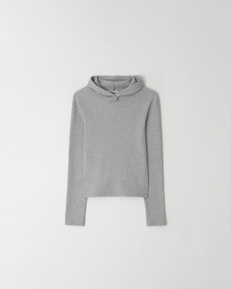 Understanding - Korean Women Fashion - #momslook - Waffle Hood Tee - 9