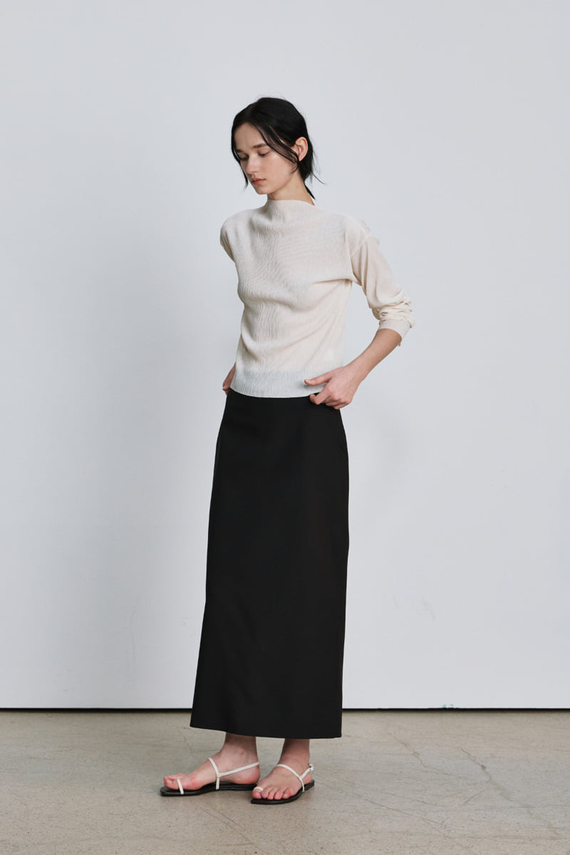 Understanding - Korean Women Fashion - #momslook - Paris Pleats Long Sleeved Tee - 2