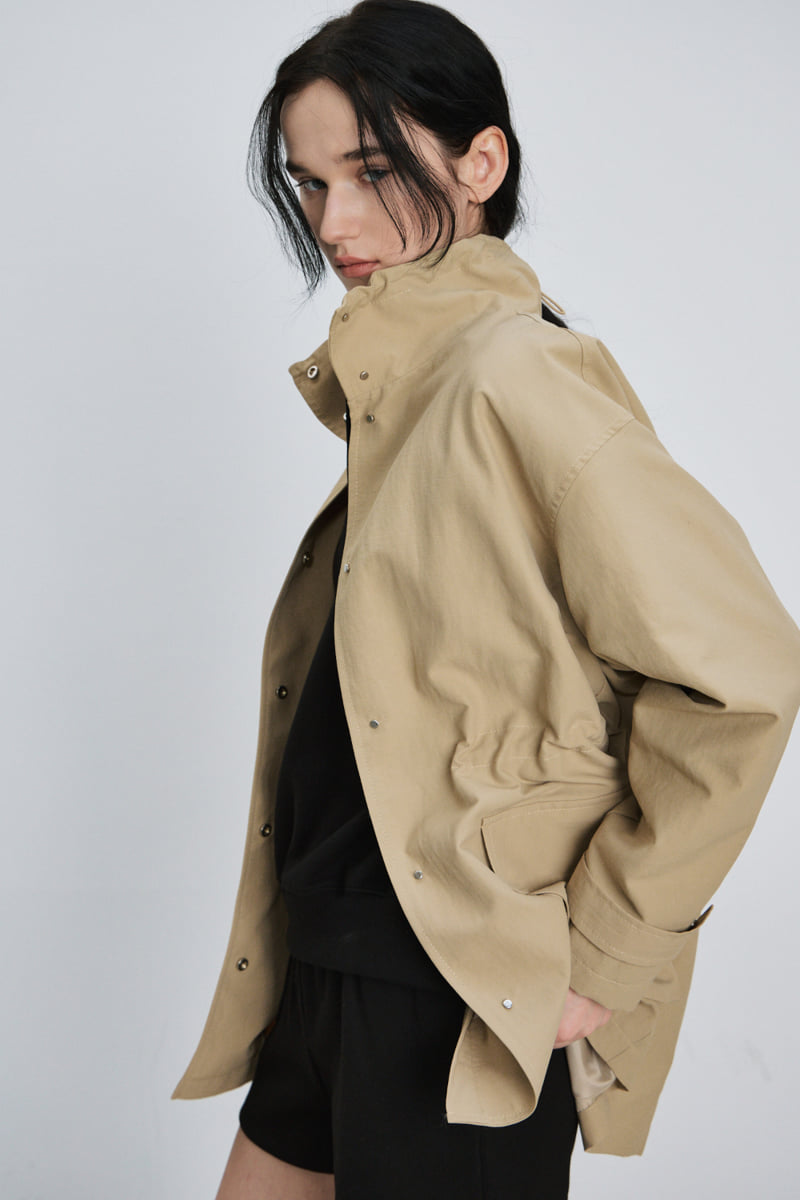 Understanding - Korean Women Fashion - #womensfashion - Pocket High Neck Coat Jackeet - 4