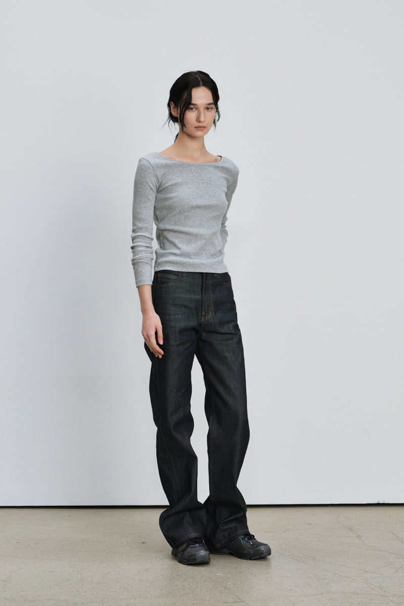 Understanding - Korean Women Fashion - #momslook - Wide U Neck Tee