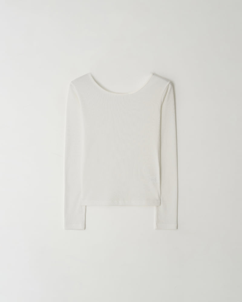Understanding - Korean Women Fashion - #momslook - Wide U Neck Tee - 11