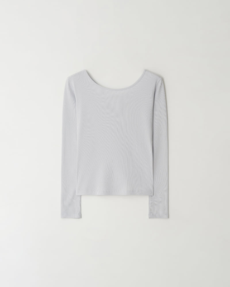 Understanding - Korean Women Fashion - #momslook - Wide U Neck Tee - 7