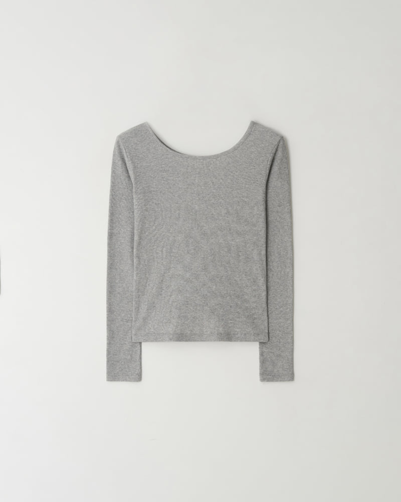 Understanding - Korean Women Fashion - #momslook - Wide U Neck Tee - 9