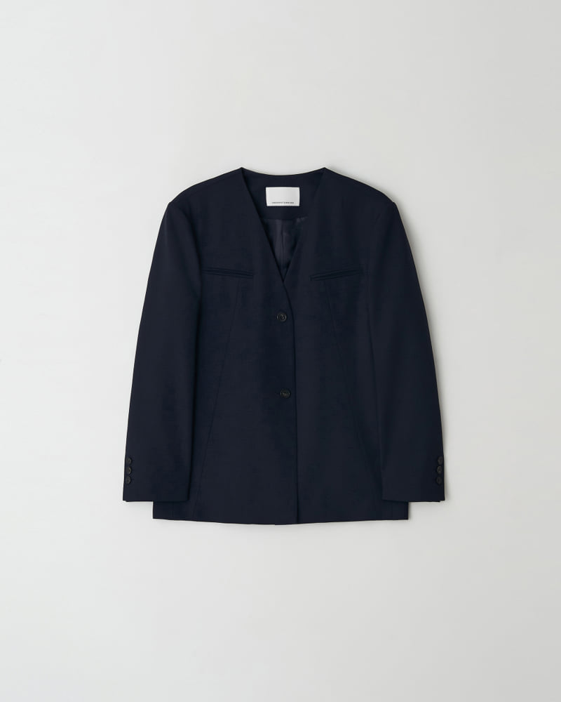 Understanding - Korean Women Fashion - #romanticstyle - V No Collar Jacket - 5