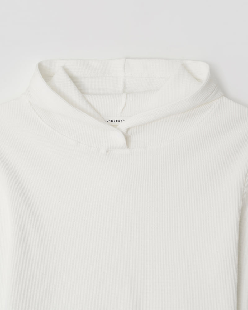 Understanding - Korean Women Fashion - #womensfashion - Waffle Hood Tee - 12
