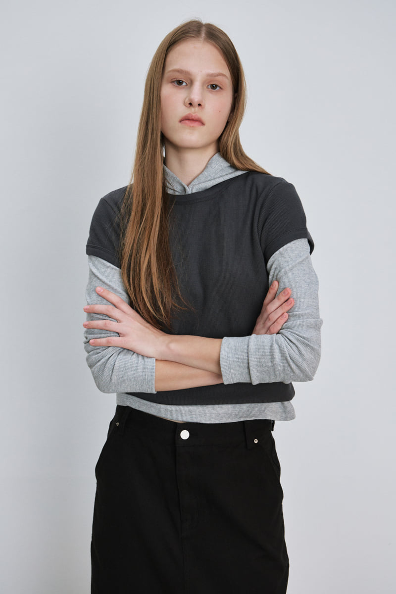 Understanding - Korean Women Fashion - #womensfashion - Waffle Hood Tee - 6