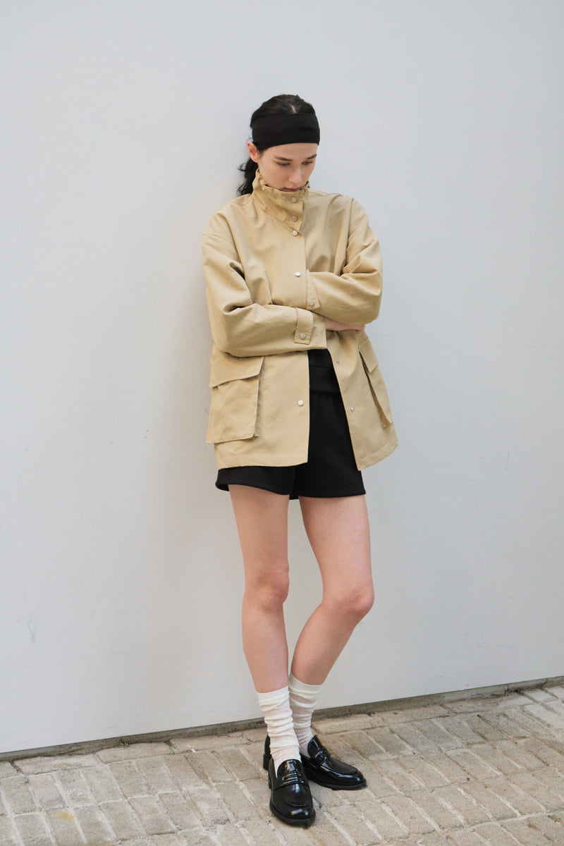 Understanding - Korean Women Fashion - #womensfashion - Pocket High Neck Coat Jackeet - 5