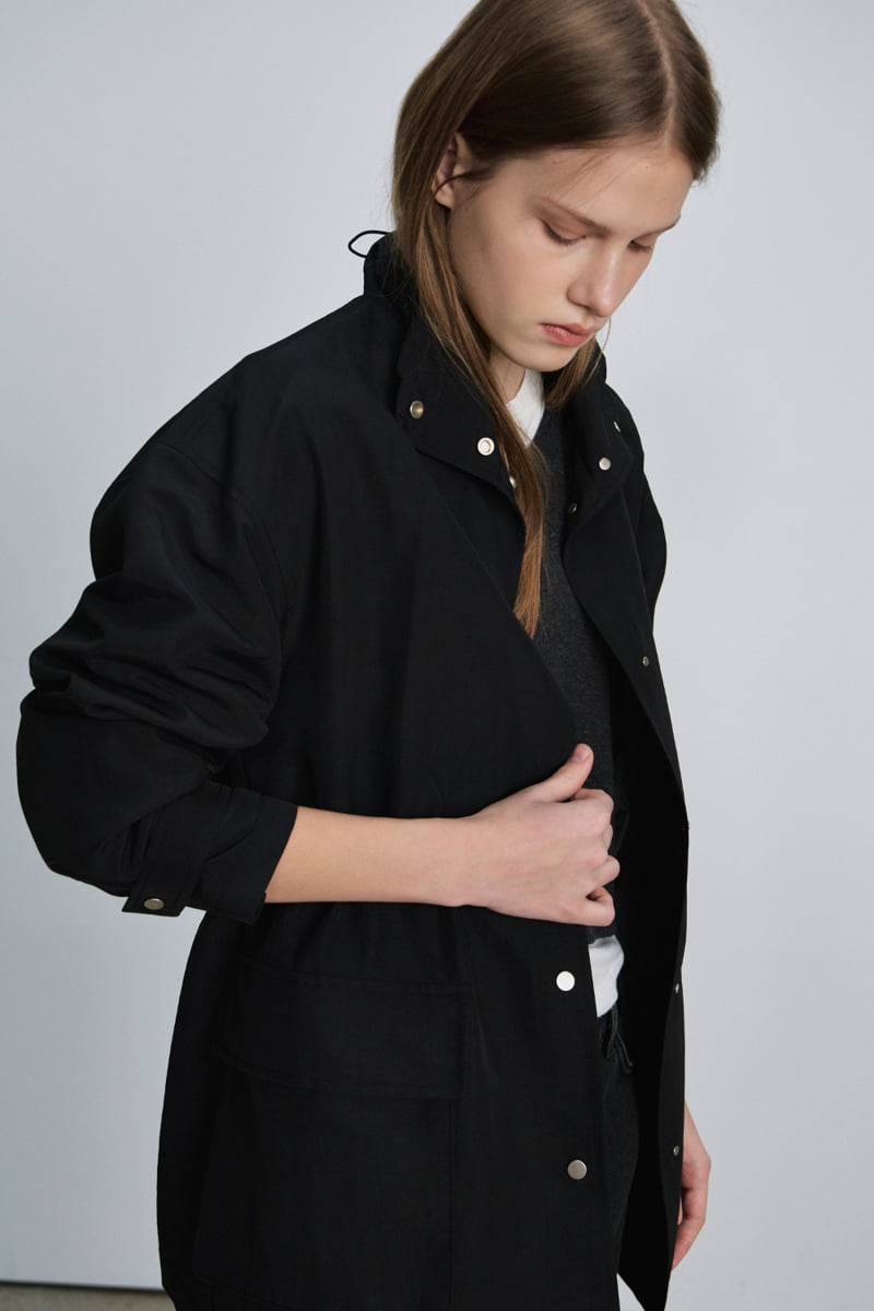 Understanding - Korean Women Fashion - #womensfashion - Pocket High Neck Coat Jackeet - 9