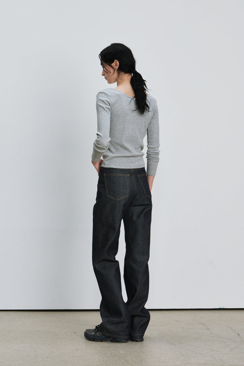 Understanding - Korean Women Fashion - #womensfashion - Wide U Neck Tee - 2