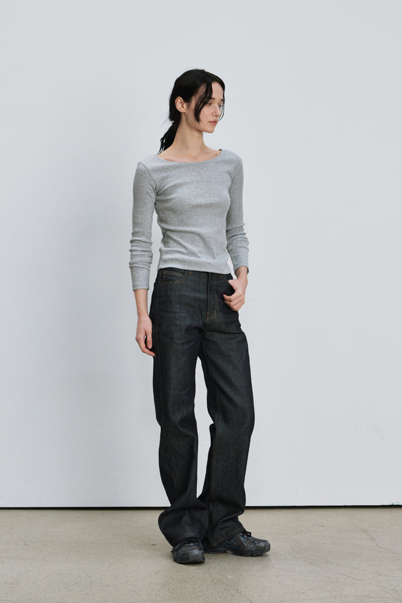 Understanding - Korean Women Fashion - #womensfashion - Wide U Neck Tee - 6