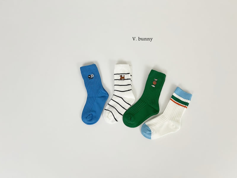 V Bunny - Korean Children Fashion - #Kfashion4kids - Basketball Socks Set - 9