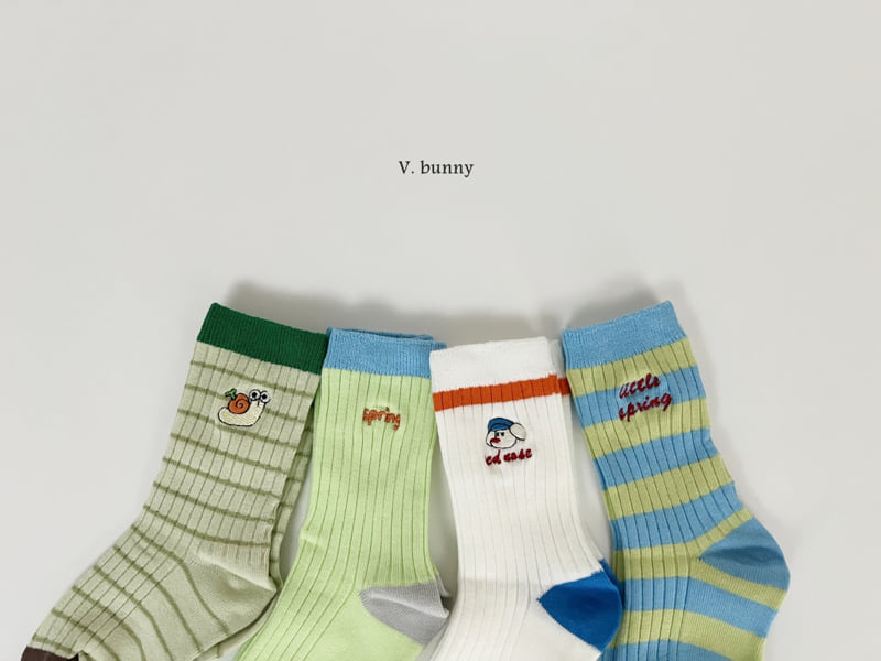 V Bunny - Korean Children Fashion - #Kfashion4kids - Snail Socks Set - 2
