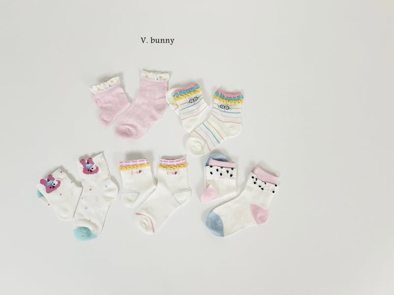 V Bunny - Korean Children Fashion - #Kfashion4kids - Spotted Rabbit Socks Set - 11