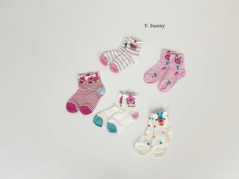 V Bunny - Korean Children Fashion - #childofig - Yummy Socks Set - 11