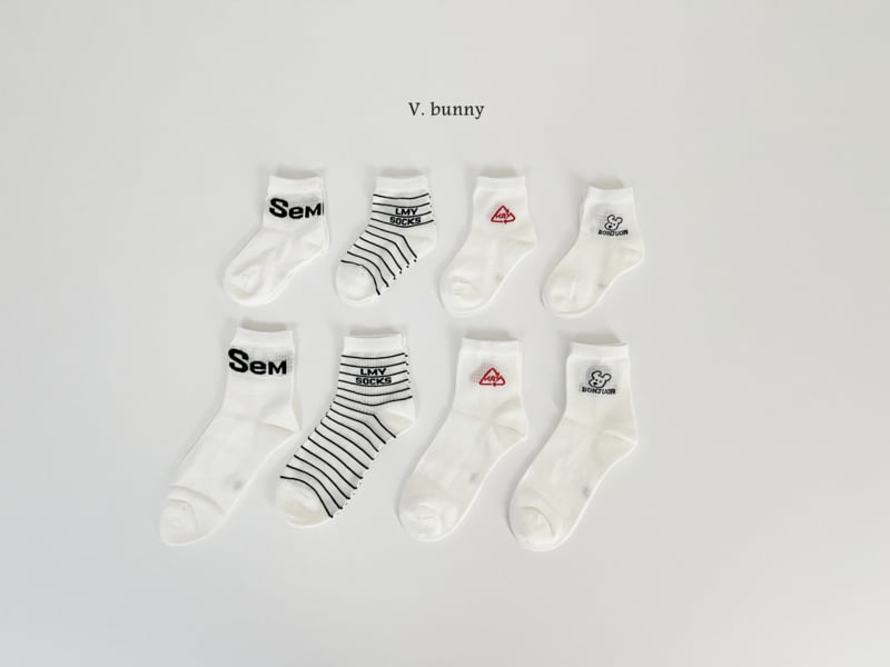 V Bunny - Korean Children Fashion - #childofig - Semsem Socks Set