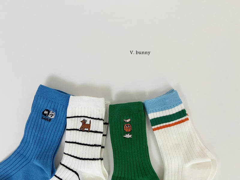 V Bunny - Korean Children Fashion - #childrensboutique - Basketball Socks Set - 2