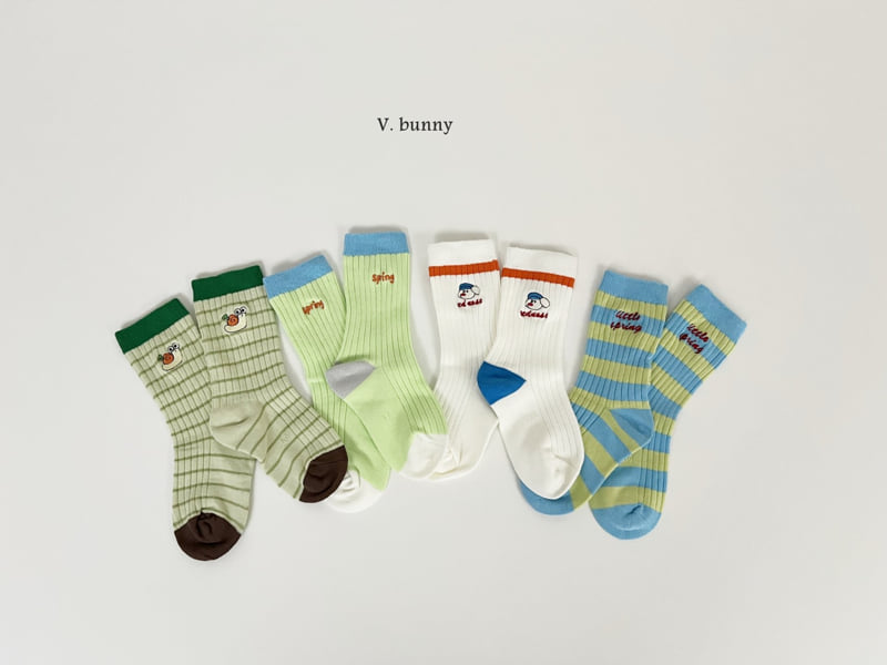 V Bunny - Korean Children Fashion - #childrensboutique - Snail Socks Set - 9