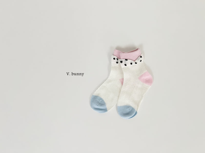 V Bunny - Korean Children Fashion - #childofig - Spotted Rabbit Socks Set - 4