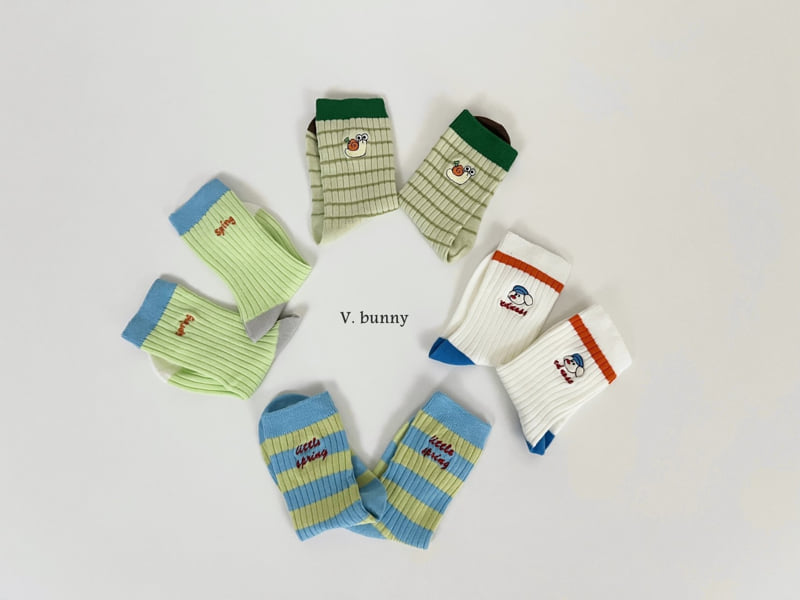 V Bunny - Korean Children Fashion - #designkidswear - Snail Socks Set - 10