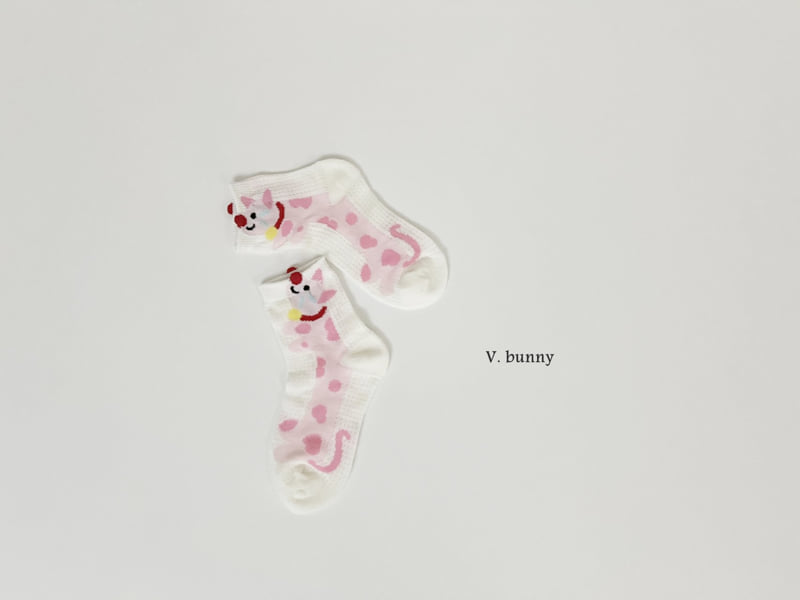 V Bunny - Korean Children Fashion - #designkidswear - Tomato Socks Set - 7