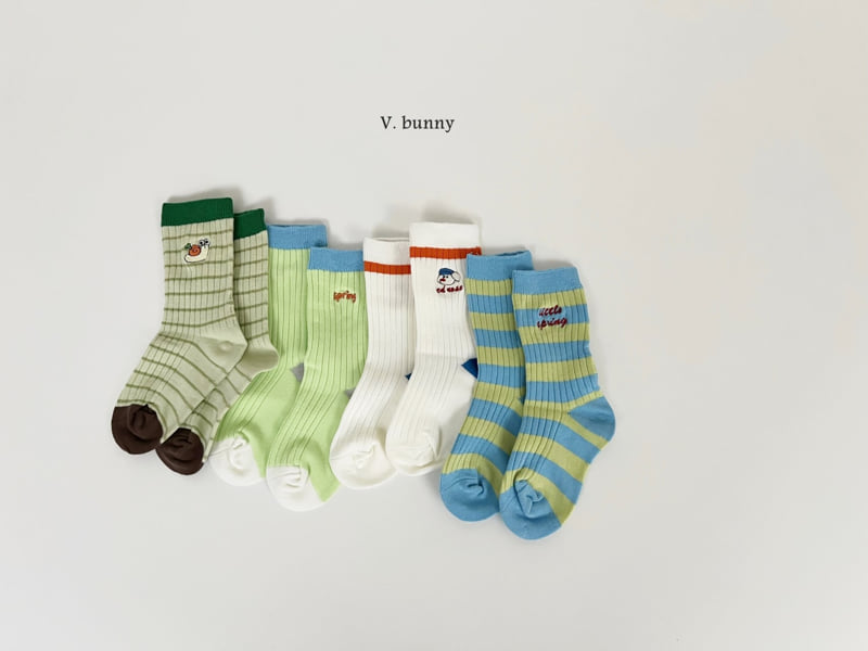 V Bunny - Korean Children Fashion - #discoveringself - Snail Socks Set - 11