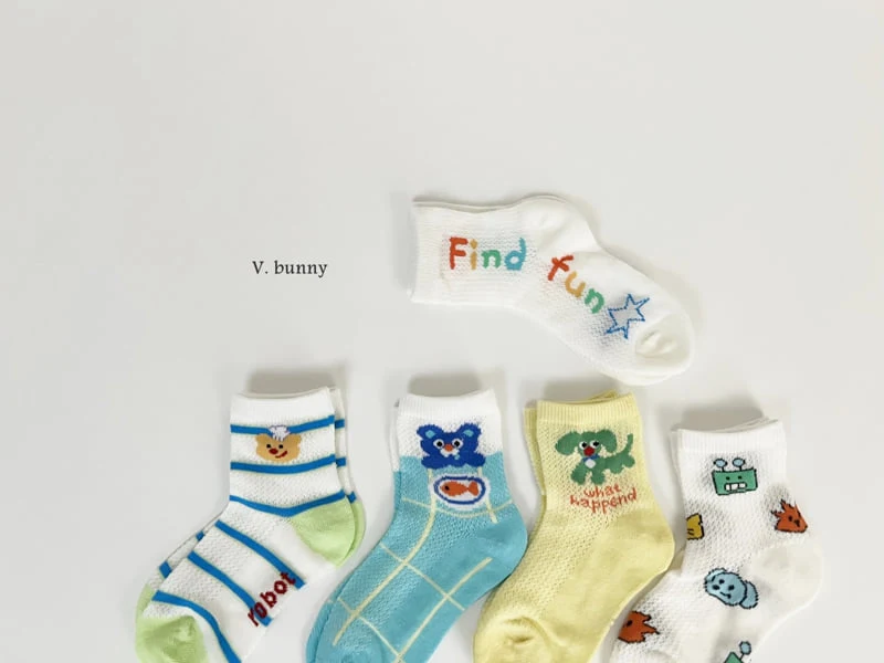 V Bunny - Korean Children Fashion - #discoveringself - Find Fun Socks Set - 10