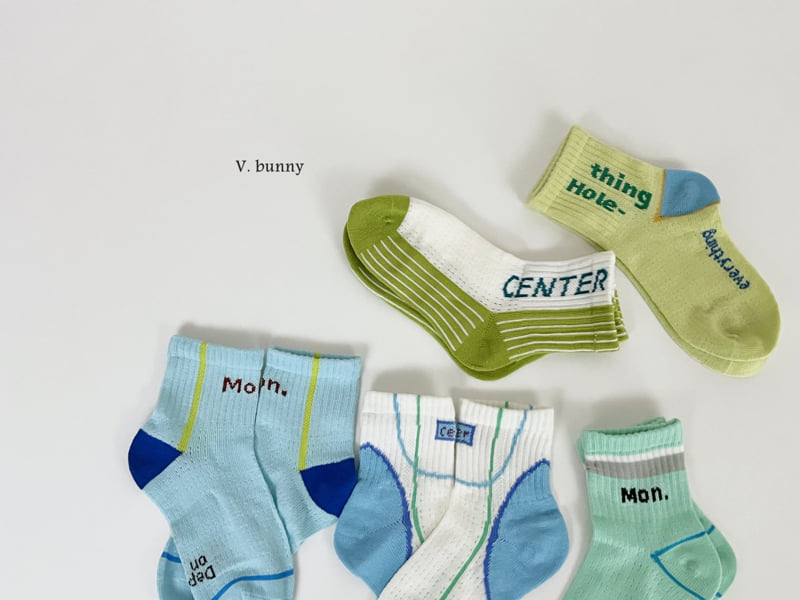 V Bunny - Korean Children Fashion - #discoveringself - Center Socks Set - 5
