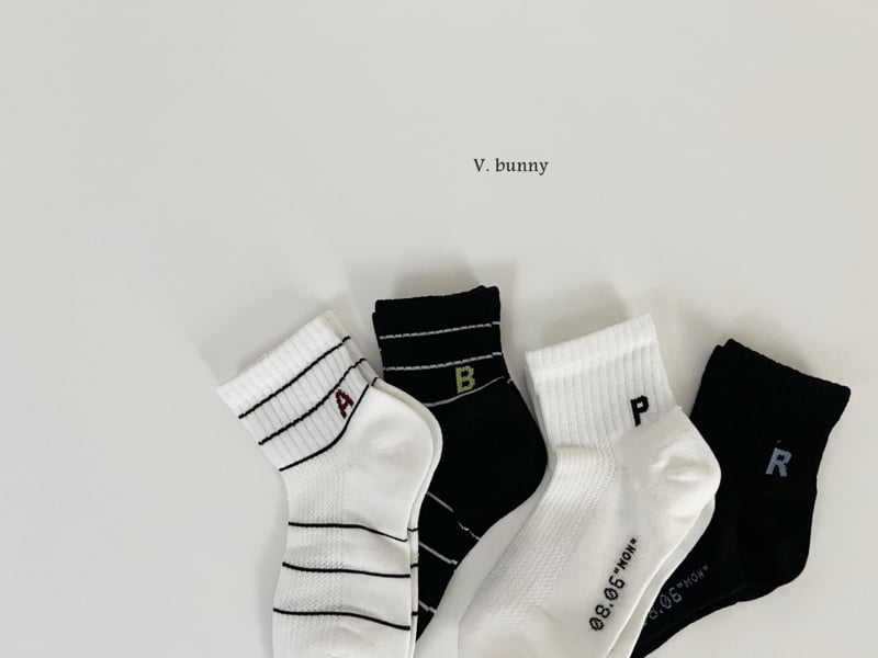 V Bunny - Korean Children Fashion - #discoveringself - Stripe Socks Set - 6